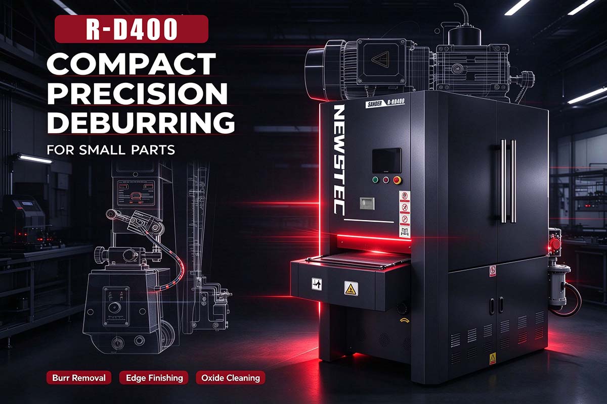 New Release｜NEWSTEC 400mm Compact Mini Deburring Machine for Precision Small Parts